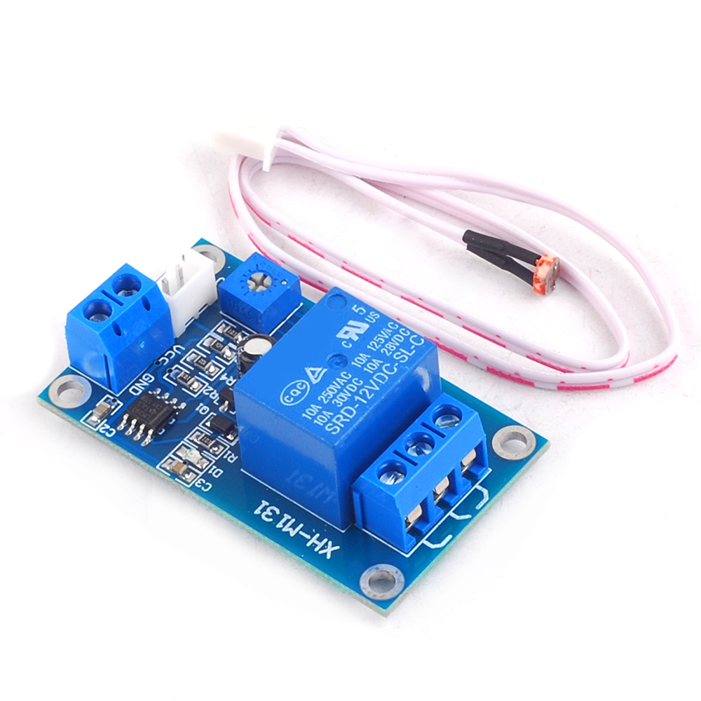 026 xh-m131 công tắc điều khiển ánh sáng dc 5v / 12v mô đun rơ le quang điện trở cảm biến phát hiện mô đun điều khiển tự động độ sáng 10a