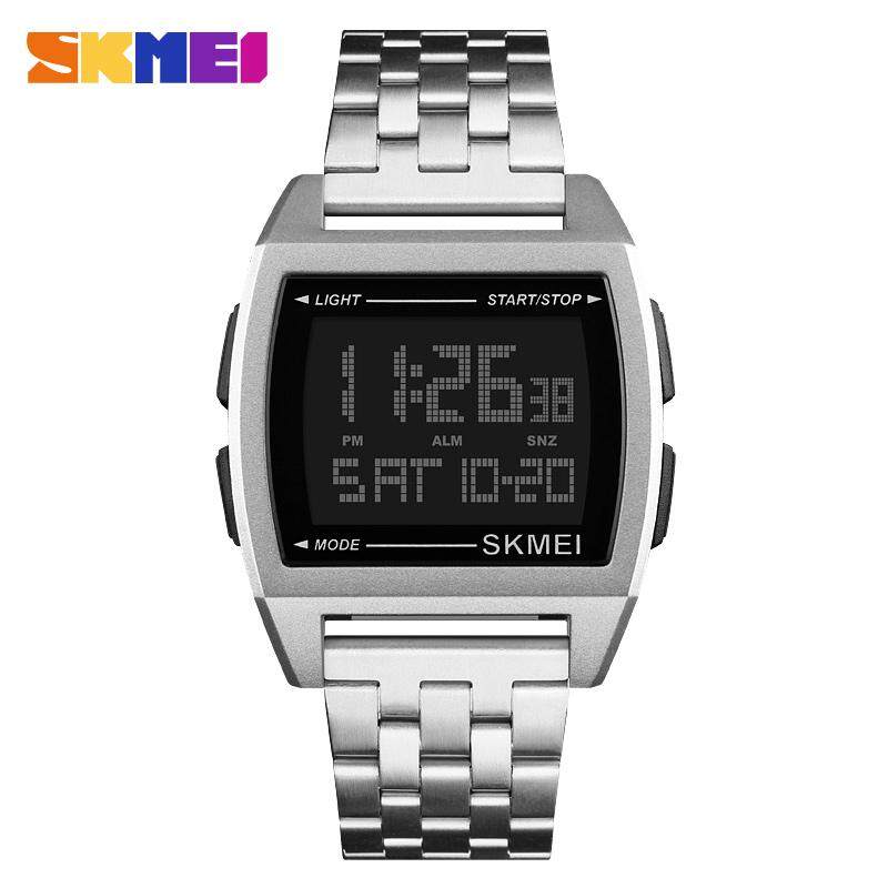 SKMEI Top Merek Pria/Wanita Berjaga-jaga Jam Digital Jam Alarm Tahan Air Jam Jam Olahraga Ganda Segi Empat Countdown Jam Fesyen