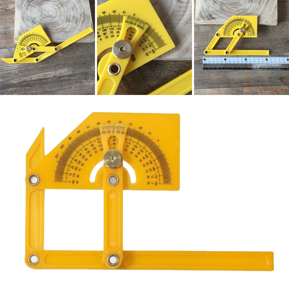 Love 【Ready】 Protractor and Angle Meter Woodworking Measuring Tool 0° To 180° Square Plastic
