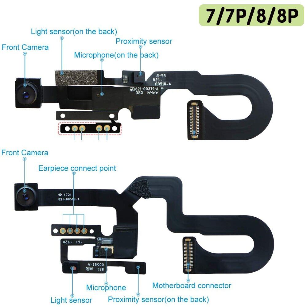 Front Camera With Sensor Proximity Light Microphone Flex Cable Earpiece Speaker Full Screws Kit For Iphone 7 7plus 8g 8 Plus