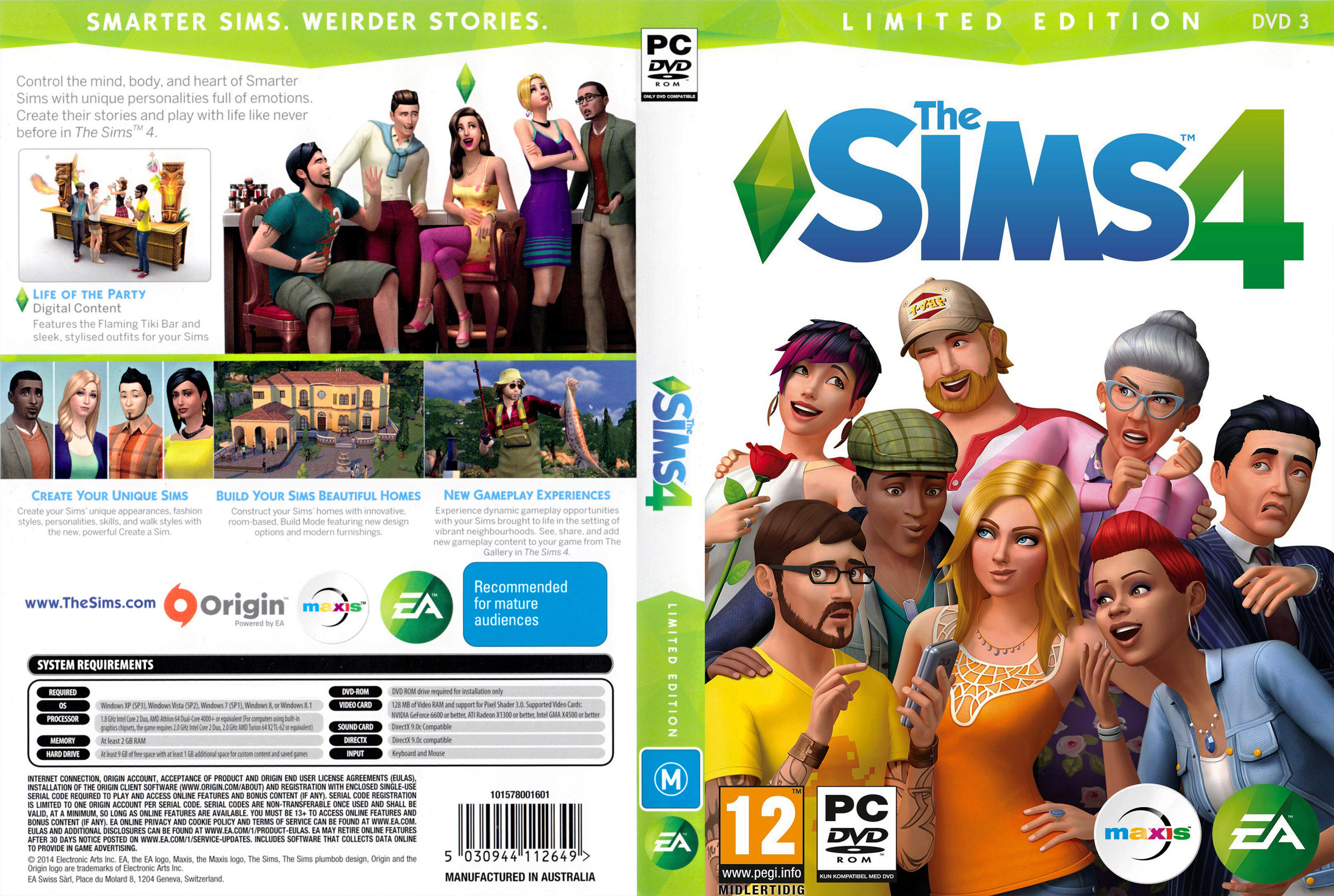  The Sims 4 - Limited Edition (PC DVD) : Video Games