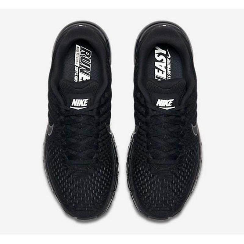 Asli NIKEE_ AIR MAX 2017 Wanita Sepatu Olahraga Pria Sepatu Lari Hitam