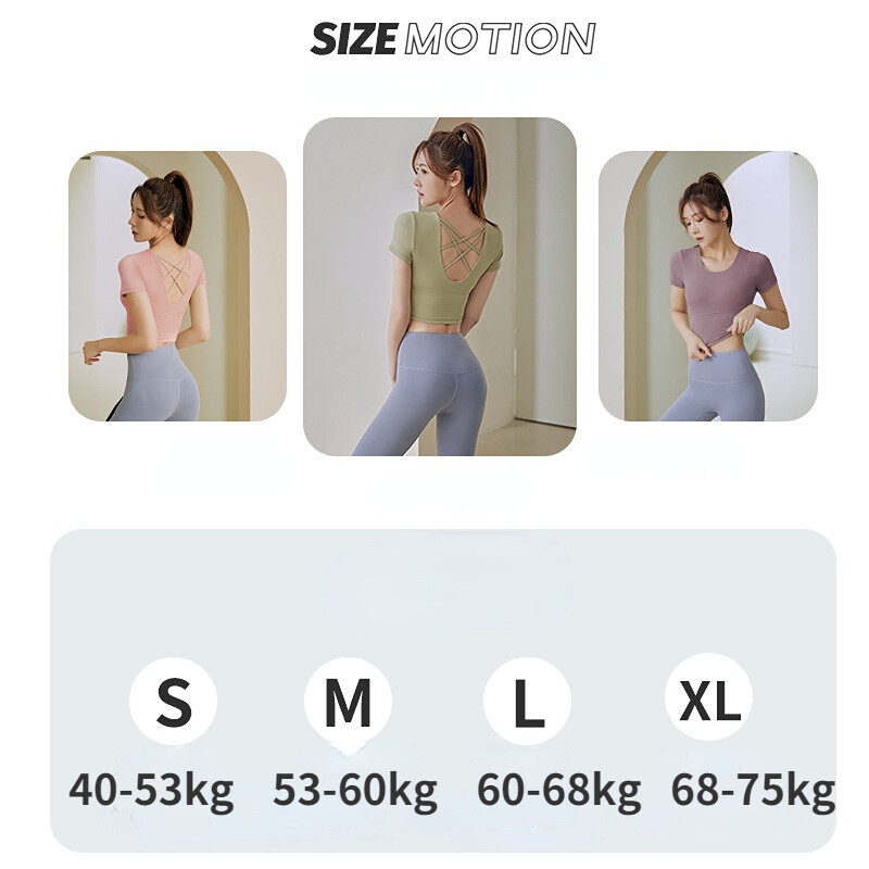 SUPERFLOWER Fiess Yoga Kurzarm-Sportoberteil mit Brustpolstern, schnell trocknende Lauf-T-Shirts für Damen_voghion.com