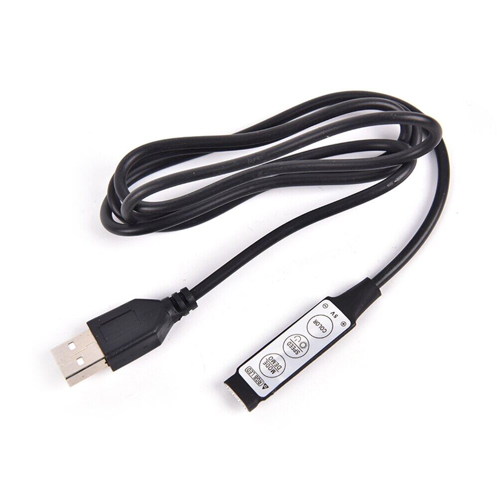 Dc 5v Usb Led Rgb Controller Mini 3key Remote Controller Dimmer For 5v Rgb Led Strip Light 1pcs
