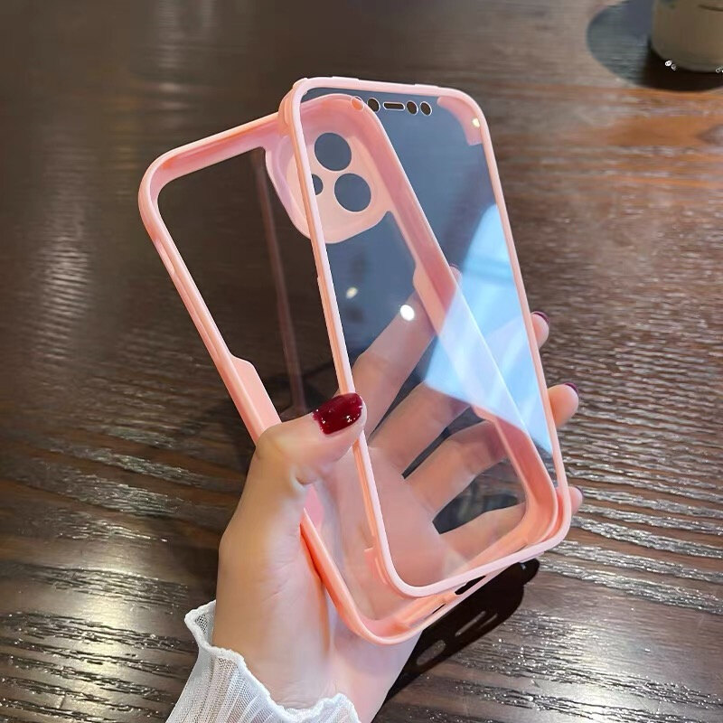 Casing For Redmi Note 11 / Redmi Note 11S / Redmi Note 11 Pro / Redmi Note 10 / Redmi Note 10S / Redmi Note 9 / Redmi Note 9S / Redmi Note 9 Pro / Redmi Note 9 Pro Max Luxury 360 Full Cover Clear Acrylic Hard Flip Phone Case
