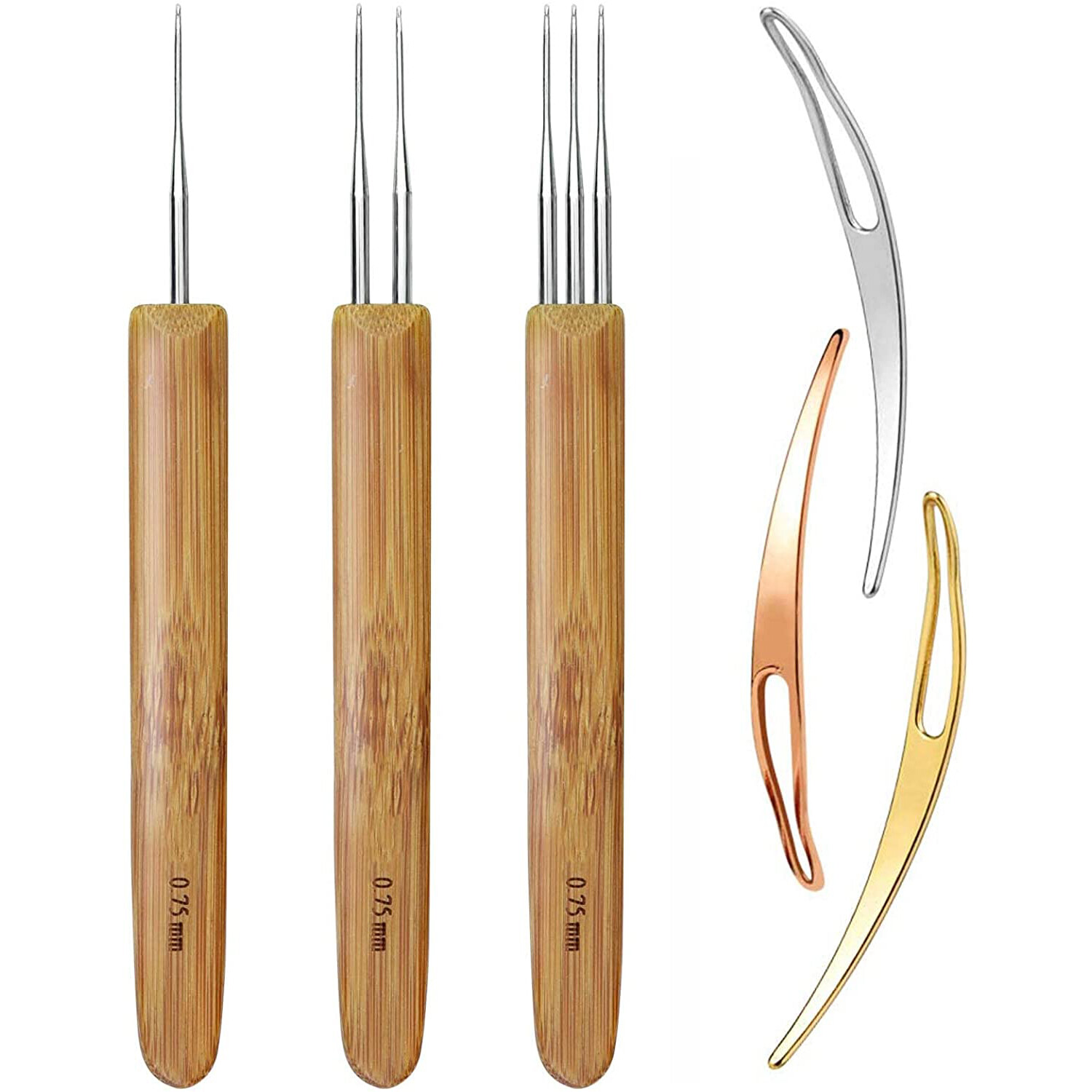 6 Locking Craft Including Weaving Braid Hair Tool Set Hook Dreadlock Crochet
