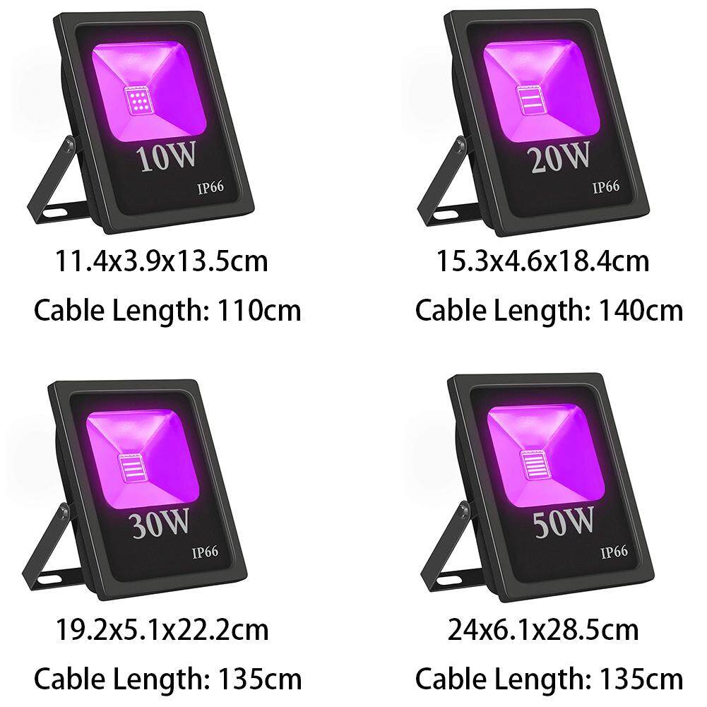High Power 20W UV Ultraviolet Blacklight 85V-265V AC IP66 UK UV LED Flood Light