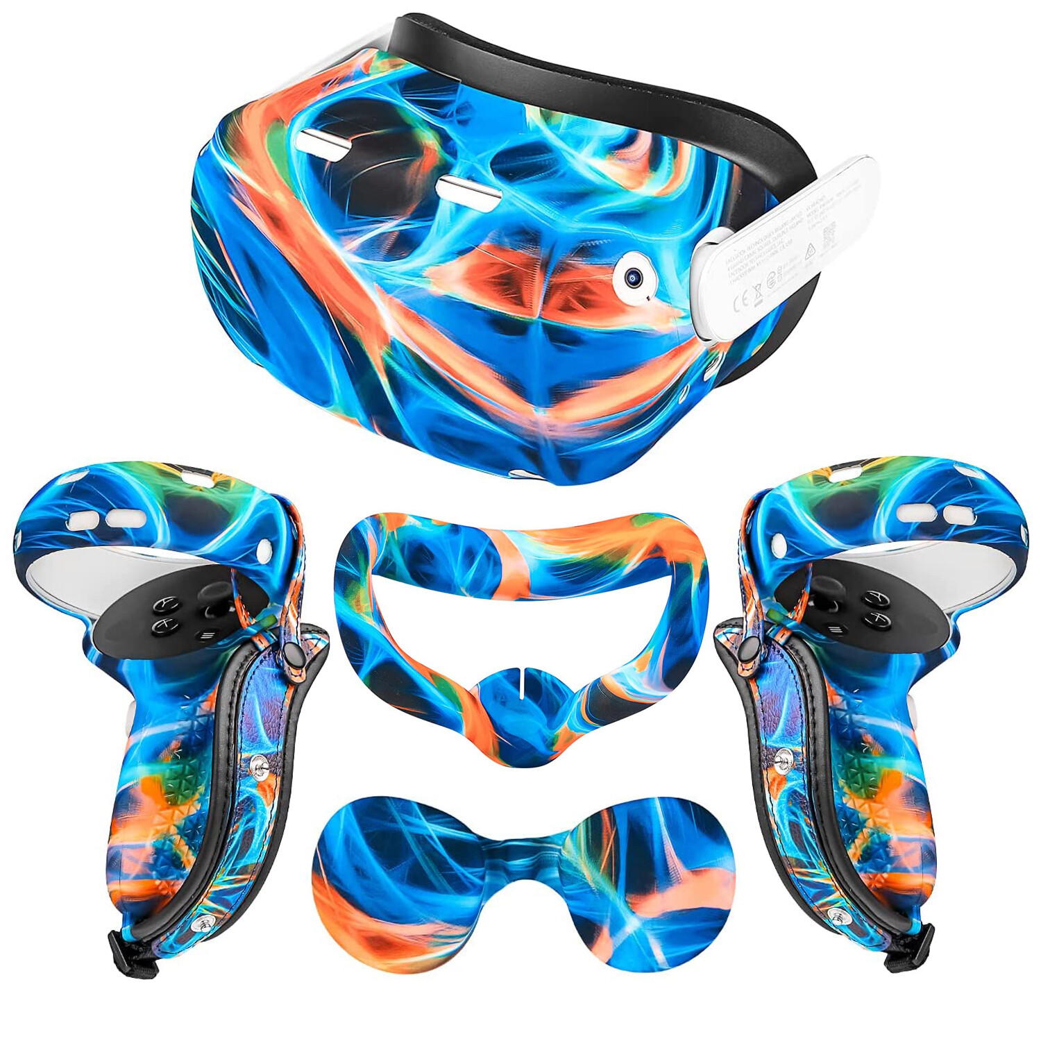 Silicone Protective Cover Shell Case For Oculus Quest 2 For Quest2 VR Headset Head Face Cover Eye Pad Handle Grip VR Accessories