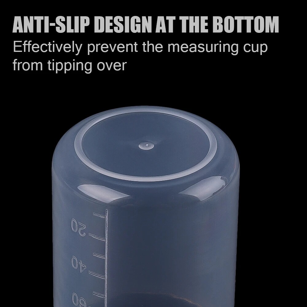 100ml cốc dùng để đo bằng nhựa trong suốt bền quy mô container cup đổ vòi mà không cần xử lý cho hộ gia đình nhà bếp đồ dùng quầy bar
