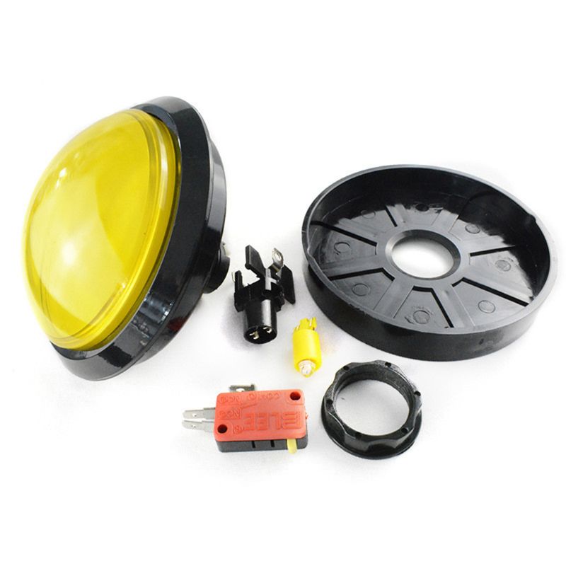 1 Cái Nút Ấn Tròn Lớn 100Mm, LED Với Microswitch, Dành Cho Máy Chơi Game Arcade Tự Làm