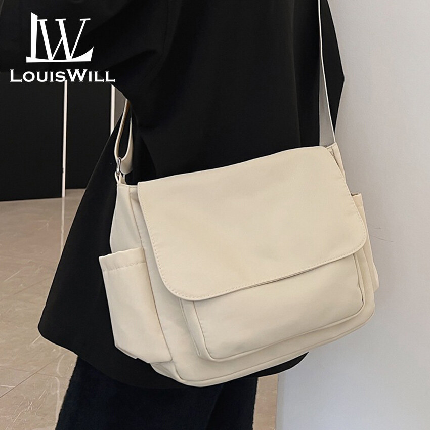 LouisWill Canvas Bag Single Shoulder Bag Crossbody Bag Work Bag For Students In Class Canvas Bag Large Capacity Bag Retro Printing Messenger Bag Fashion Shoulder Bag Cross Body Bag Sling Bag