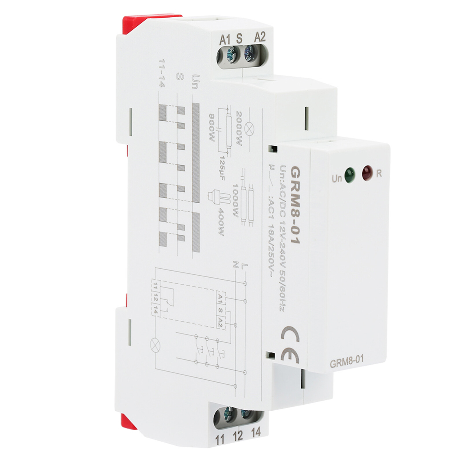 Impulse Relay GRM8-01 AC/DC12-240V Electronic Impulse Relay Latching Relay Memory Relay Can Achieve Multi Point Control by Impulse Commands