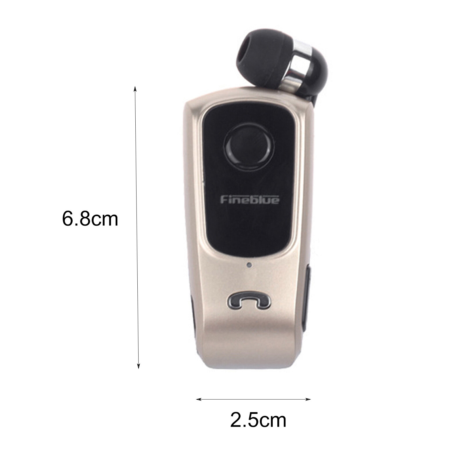 H-E Tai Nghe Bluetooth Không Dây Đơn Phương Kẹp Cổ Áo Cảnh Báo Rung Fineblue F920