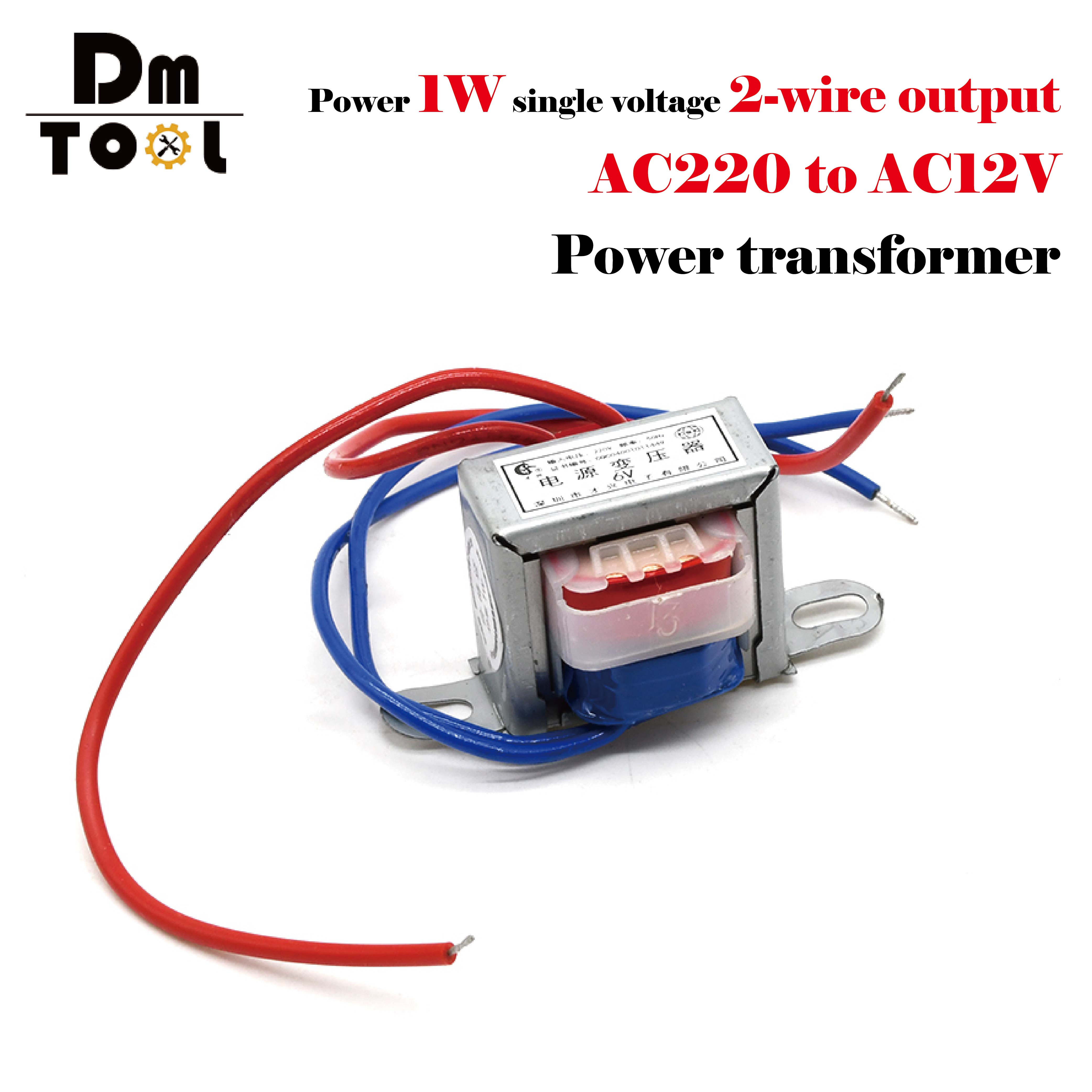 Máy Biến Áp Nguồn Diymore Chính Hãng AC220 Sang AC 6V/9V/12V Công Suất 1W Điện Áp Đơn Đầu Ra 2 Dây