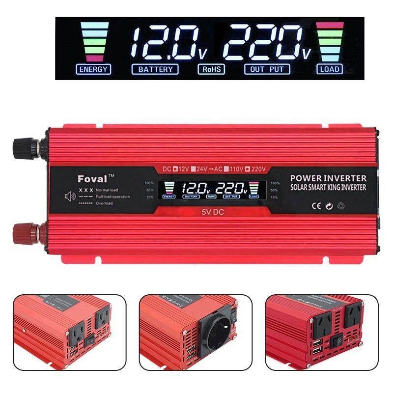 Xe ô tô Năng Lượng Mặt Trời Ngoài Trời Sóng Hình Sin Bộ Chuyển Đổi 10000 W/5000 W/3000 W Dc12v/ V Sang Ac110v/220 V Cao cấp Đèn Led Di Động Xe Adapter