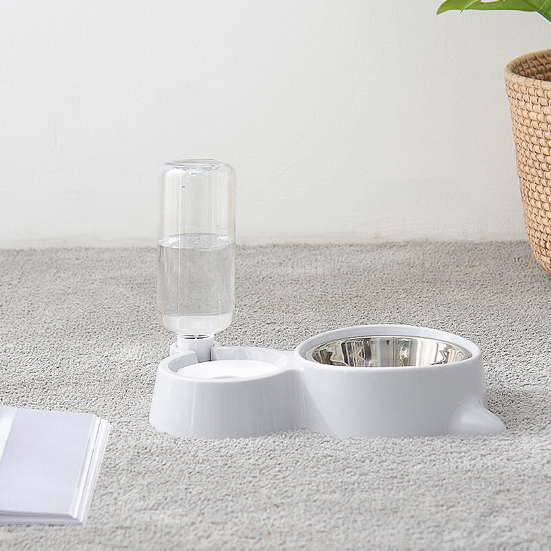H & JOY Xám Tự Động Cho Thú Cưng Ăn Nước Nóng Lạnh Cho Chó Mèo Uống Bát Cho Chó Ăn Bát Cho Mèo Ăn Dụng Cụ Tưới Nước