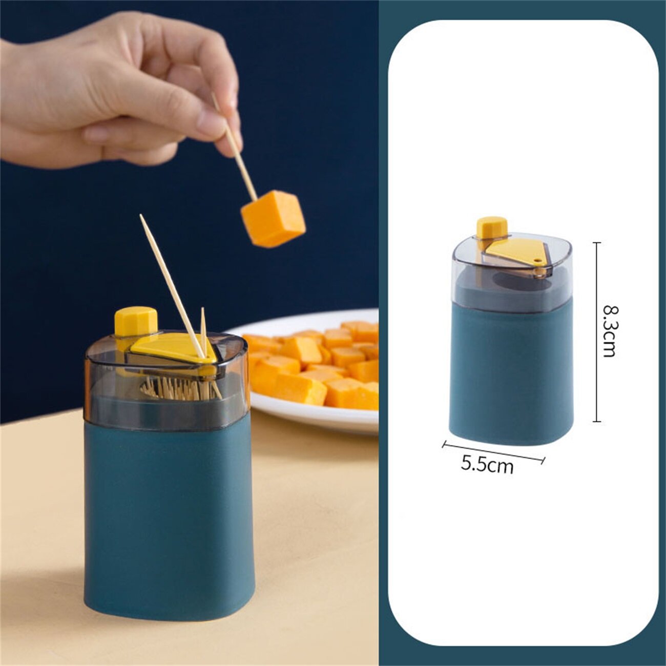 CNMF Press-type Toothpick Box Automatically Pops Up Toothpicks Portable Toothpick Holder