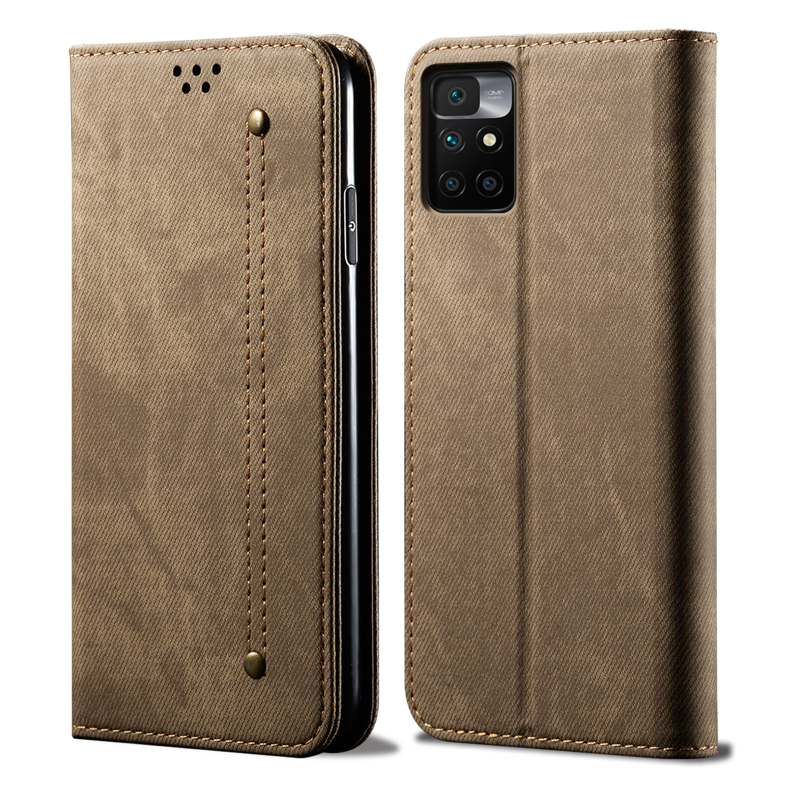 Thinmon, Dành Cho Xiaomi Redmi 10 Bao Da Hoài Cổ Ốp Bảo Vệ Da Nắp Gập Nam Châm Phong Cách, Có Khe Cắm Thẻ Đứng