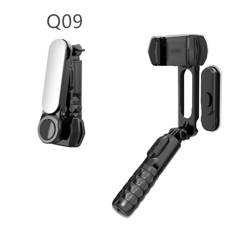 Zeallion Mini Handheld Gimbal Stabilizer Wireless Bluetooth Selfie Stick Tripod with Detachable Fill Light Tripod Heads Accessories