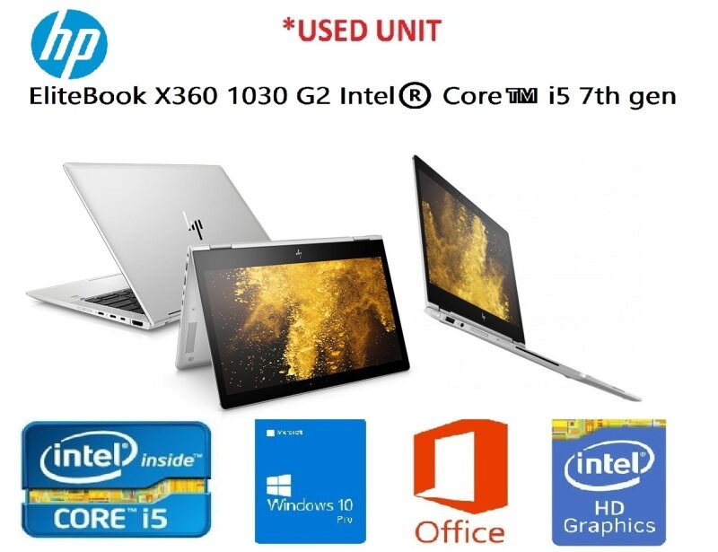 HP EliteBook X360 1030 G2 Intel®️ Core™️ i5 7th gen Processor With Keyboard (OPTIONAL FOR PEN) BEST FOR ONLINE Malaysia