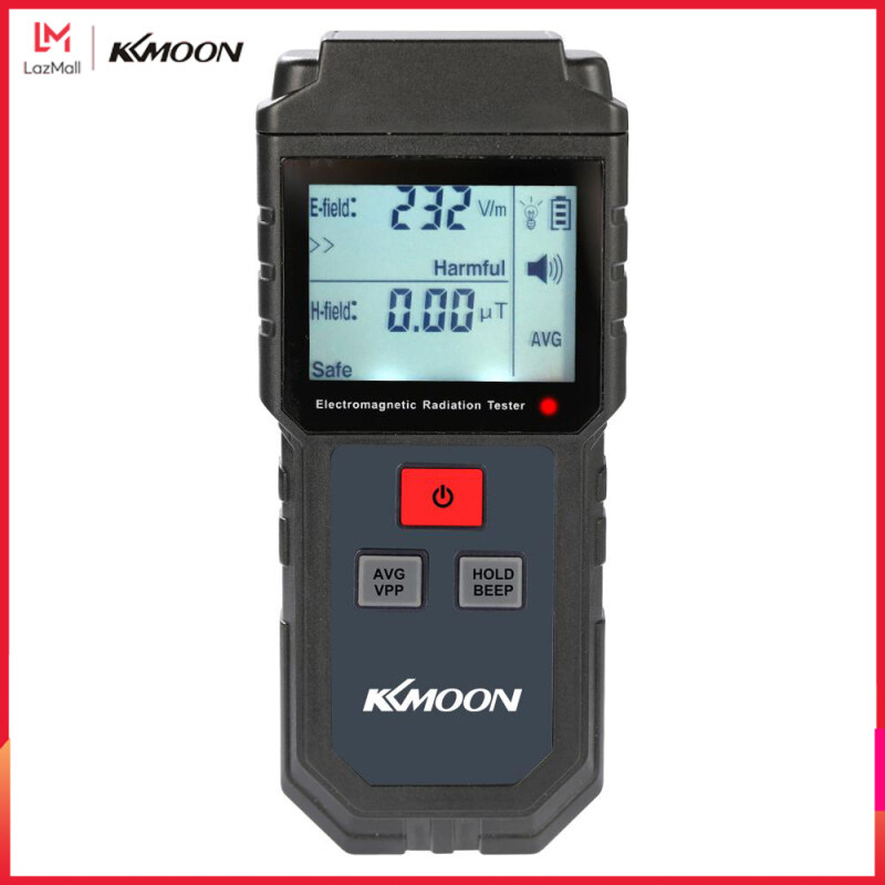 KKmoon Xách Tay Thiết Bị Hiển Thị LCD Kỹ Thuật Số Cầm Tay Máy Kiểm Tra Bức Xạ Điện Từ Điện Lĩnh Vực Lĩnh Vực Đo Liều Detector Với Âm Thanh Và Ánh Sáng Báo Động