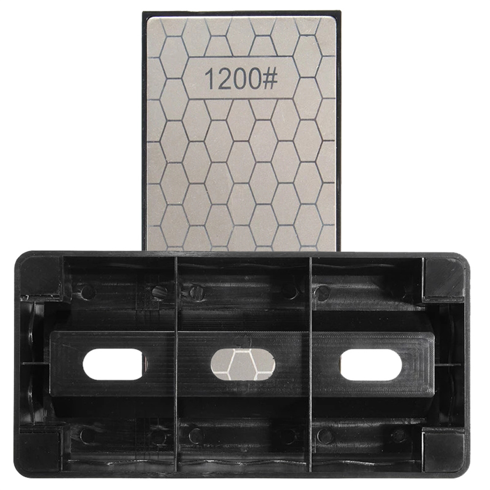 Honeycomb Type Whetstone Diamond Sharpener Double-Side Diamond Sharpening Stone #400/#600/#1000/#1200 Grit Cutter Chisel Planer Kitchen Grit Chef Cutlery Blades Grinding w/ Anti-skid Base