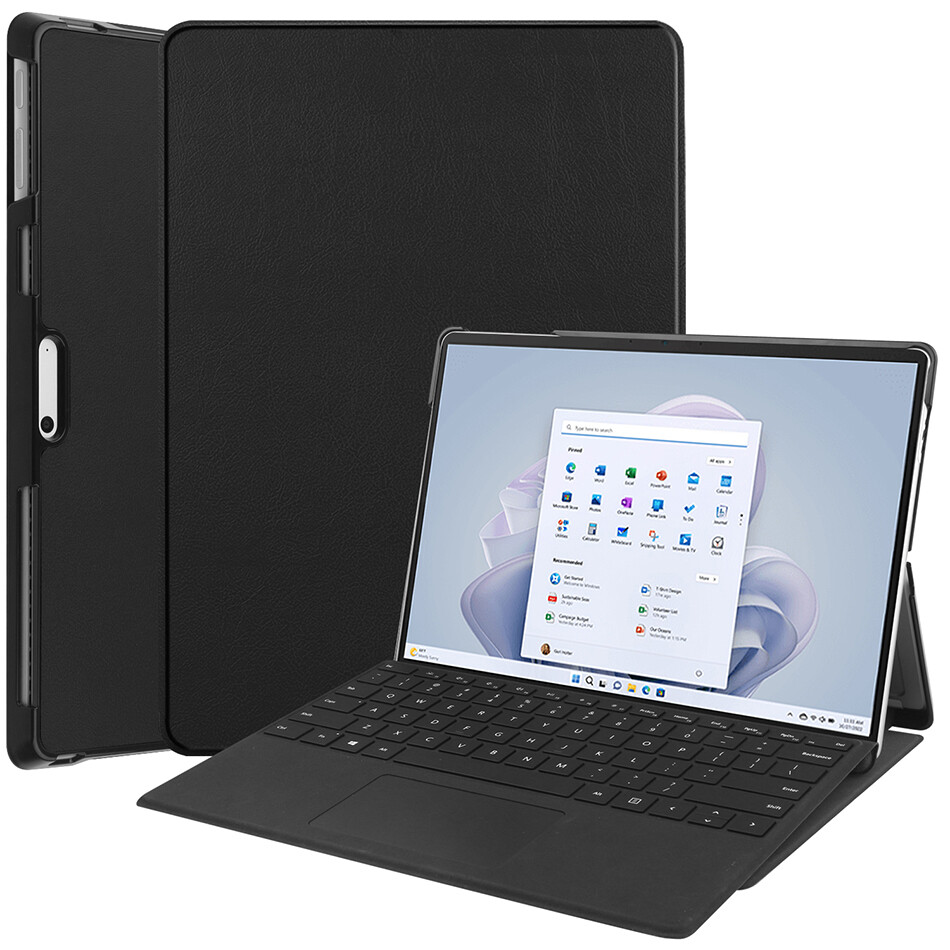 IFarcase Folio Folding PU Leather Case for Surface Pro 9 Flip Protective Shell with Funda Stand+Pen