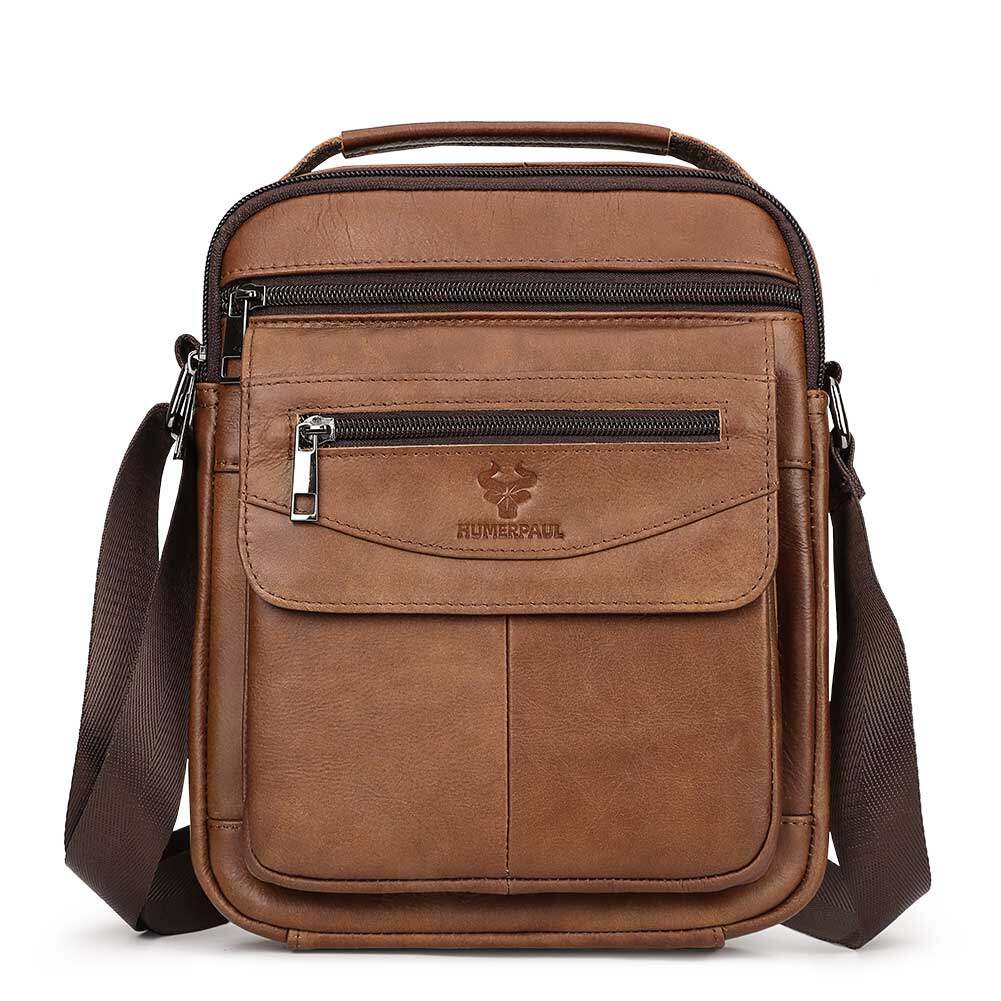 Humerpaul messenger bag crossbody bag made of genuine leather mh642