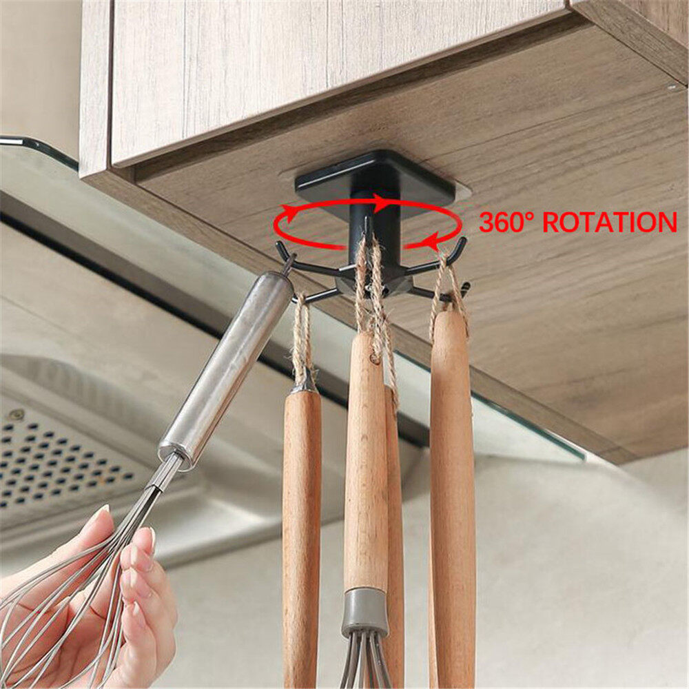 Bếp Hook Organizer phòng tắm Hanger tường món ăn khô giá chủ cho nắp nấu ăn phụ kiện tủ lưu trữ tủ kệ