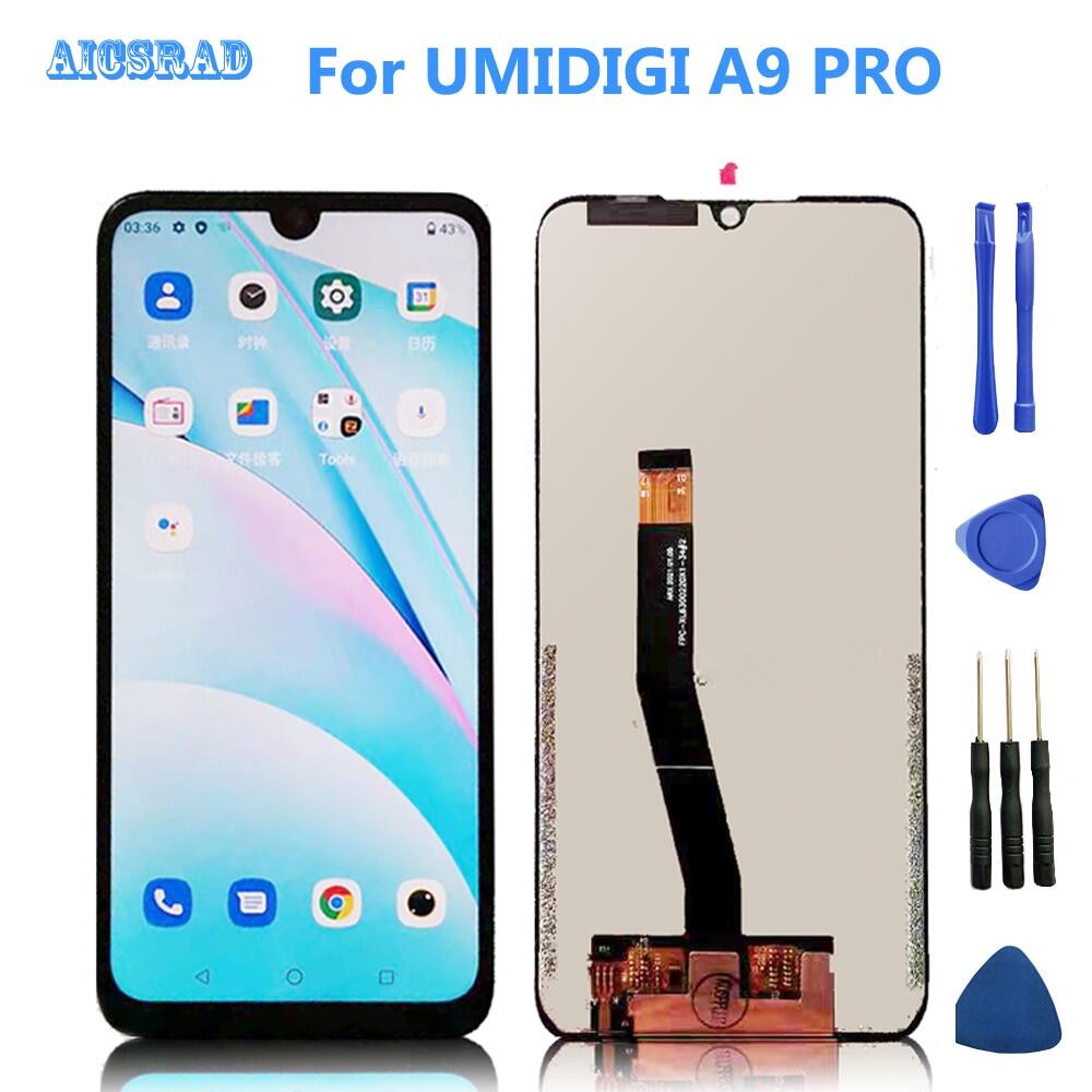 Original for umidigi a9 pro lcd display touch screen glass panel assembly 100% tested for umidigi a9pro a9 pro screen +tool