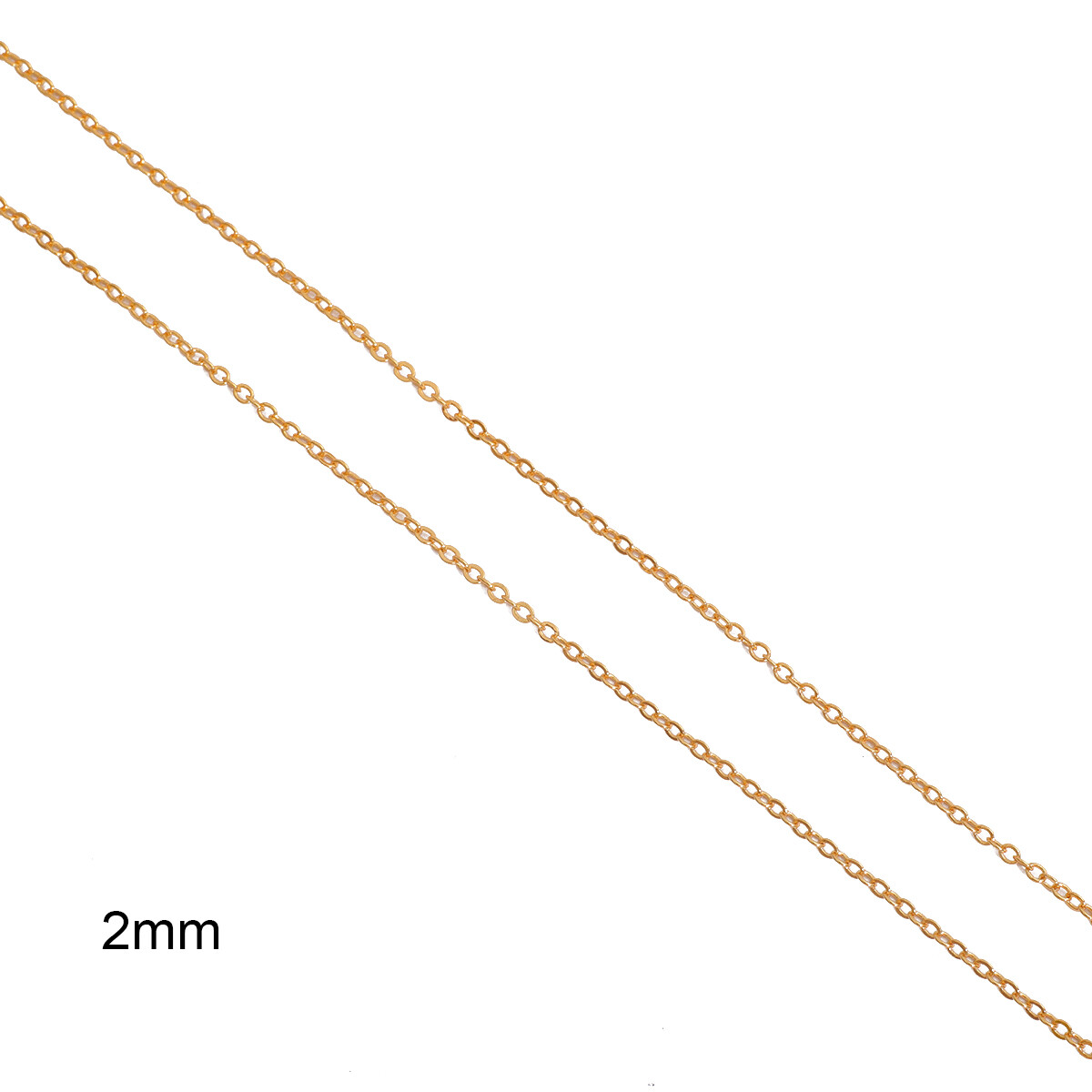 1 Mét/dây Xích Đồng Tròn Dẹt, Dây Xích Mạ Vàng 18K Cho Vòng Tay Làm Vòng Cổ Tự Làm Đồ Trang Sức Thủ Công