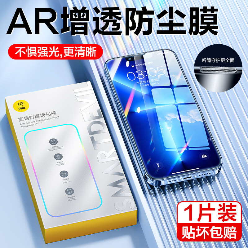 SmartDevil Anti-Reflection Screen Protector for iPhone 14 Pro max iPhone 13 Pro max 14 Plus Tempered Glass Full Coverage Clear Dustproof with Installation Tool
