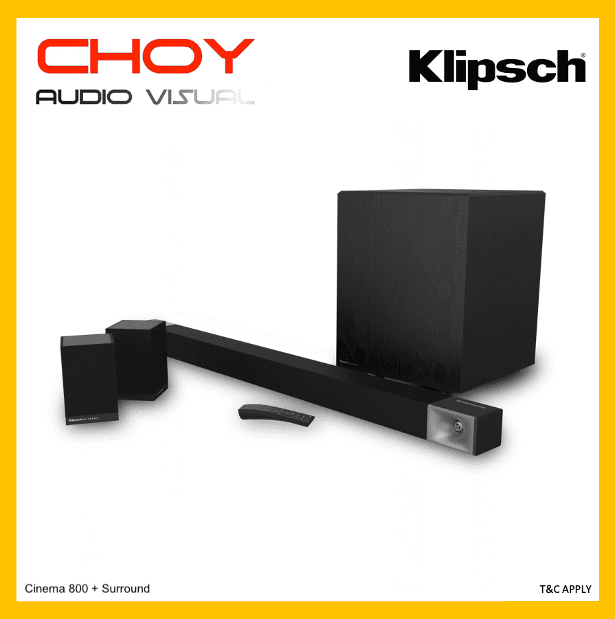 Klipsch Cinema 800 5.1 Dolby Atmos® Sound Bar + Surround Sound System