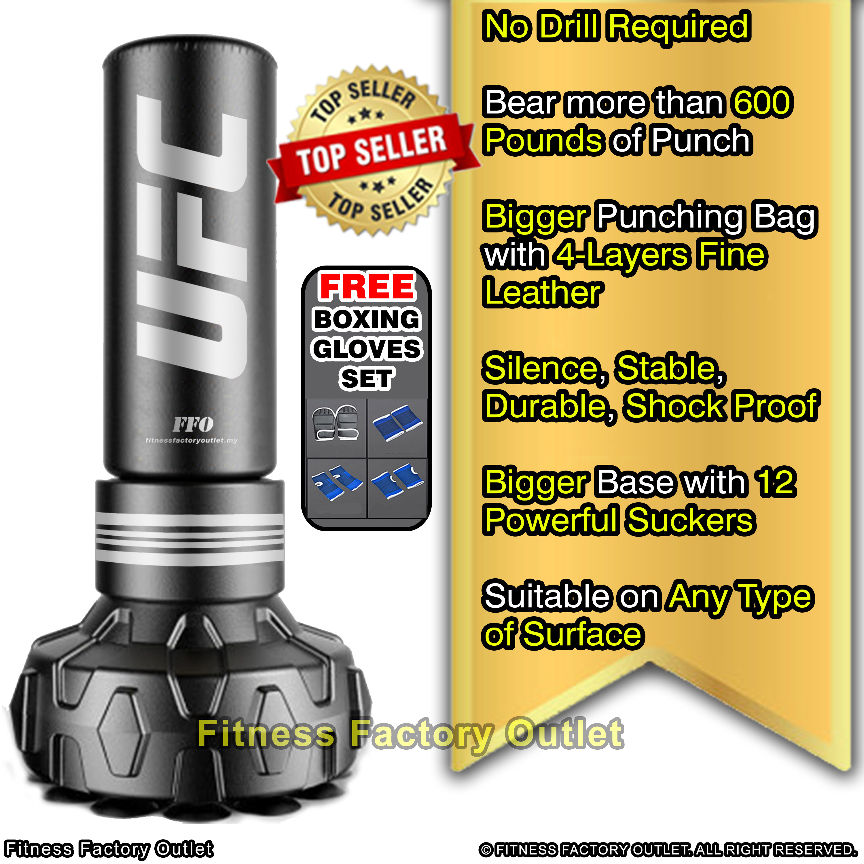 Standing Punching Bag FFO 2025 HOME PLUS+ Kick Boxing MMA UFC Muay