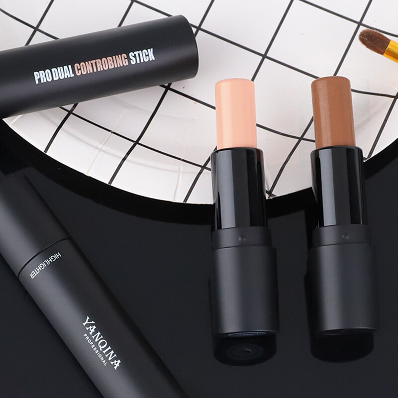 BEAUTYBIGBANG  Double-headed Highlight Shadow Contouring Stick Dual-use Silkworm Pen To Modify Contour Nose Shadow Small V Face