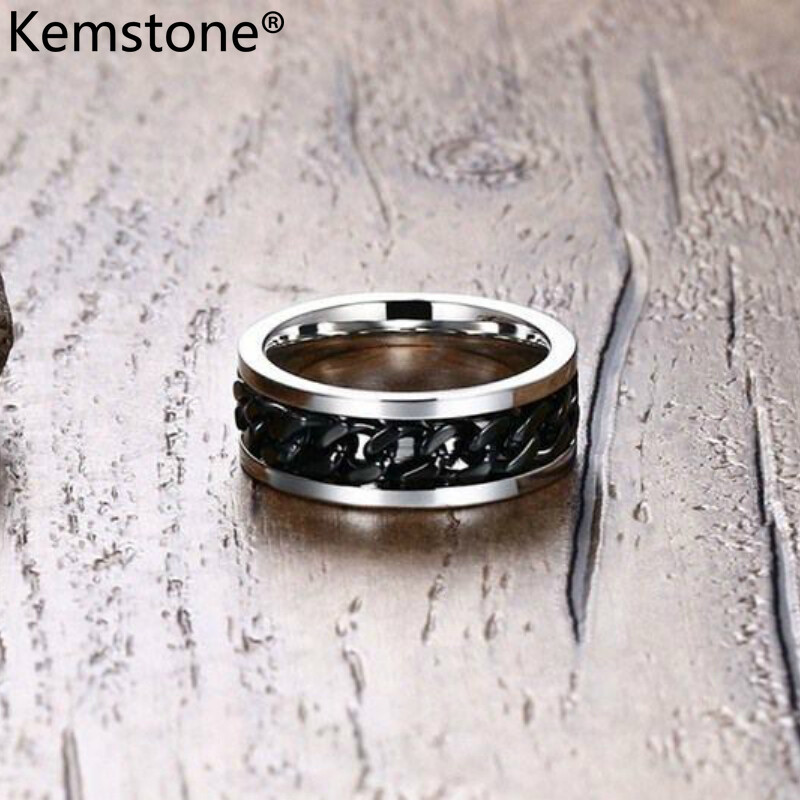 Nhẫn Đeo Tay Bằng Thép Titan Kemstone Creative Cho Nam
