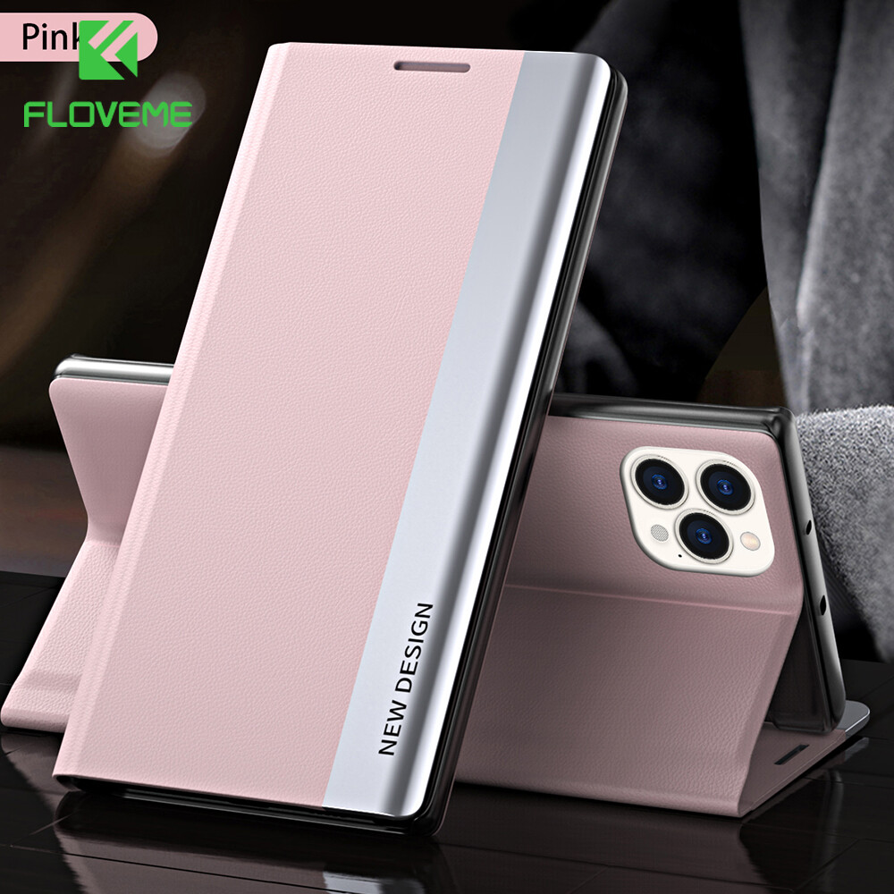 Floveme magnetic phone case for samsung galaxy s21 ultra s21 s20 fe s21 s20 s10 s9 s8 plus note20 ultra note10 plus note9 note8 leather flip cover phone case