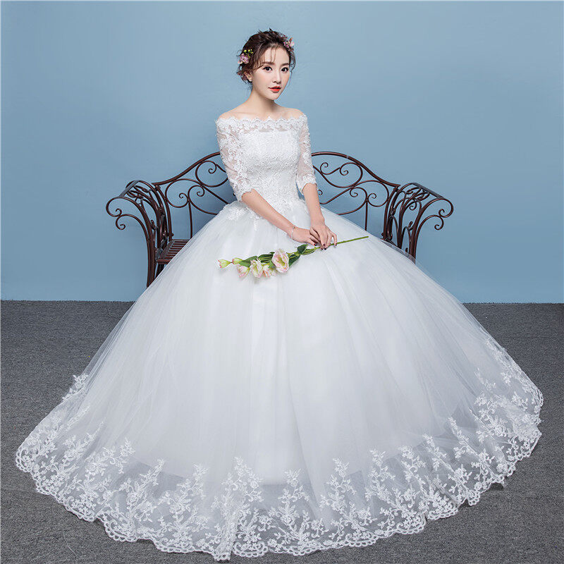 Update more than 138 boat neck wedding gown