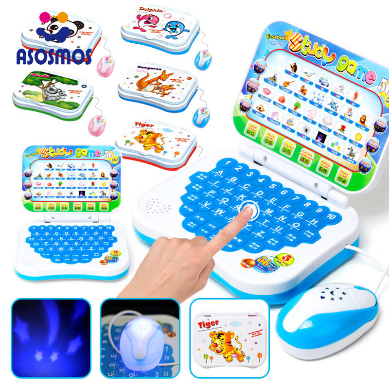 ASM Laptop Chinese English Learning Computer Toy for Boy Baby Girl Children Kids