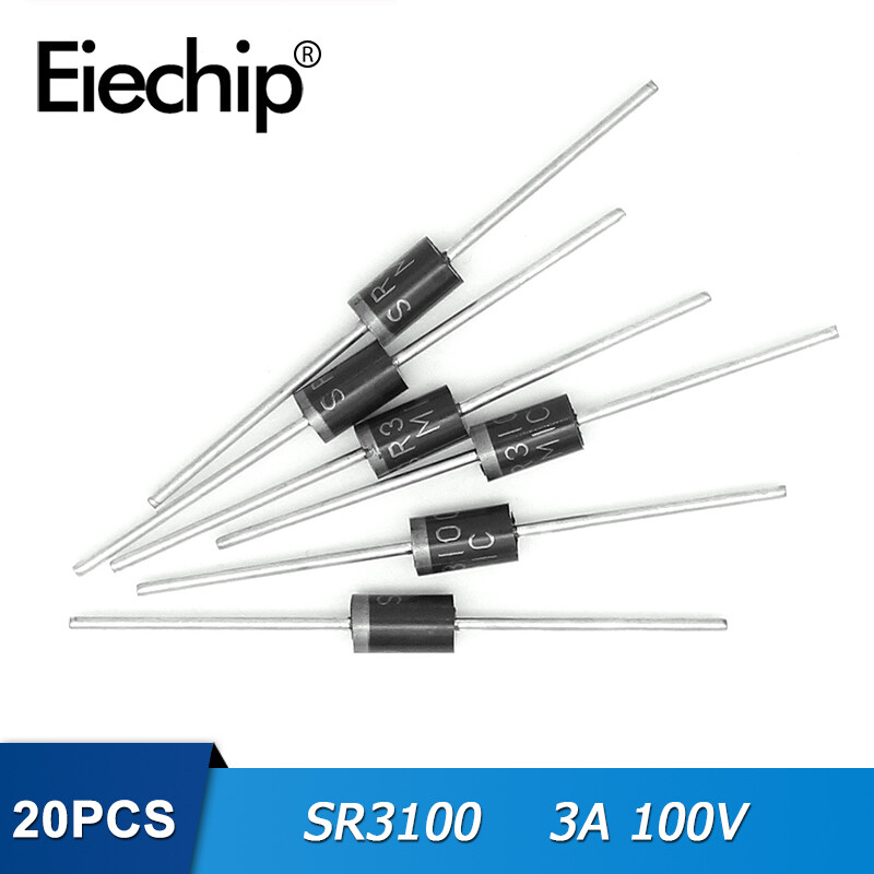 20pcs sr3100 do-27 schottky diode 3a 100v