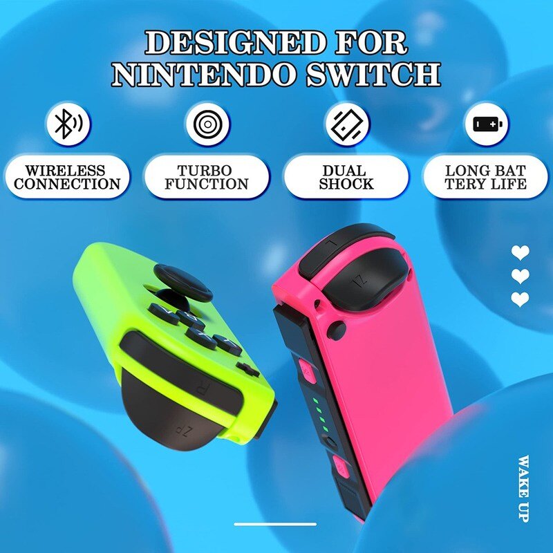 Wireless Control JoyCon Gamepad For Nintendo Switch Oled Controllers With Straps Dual Vibration Joysticks For NS Switch Joypad