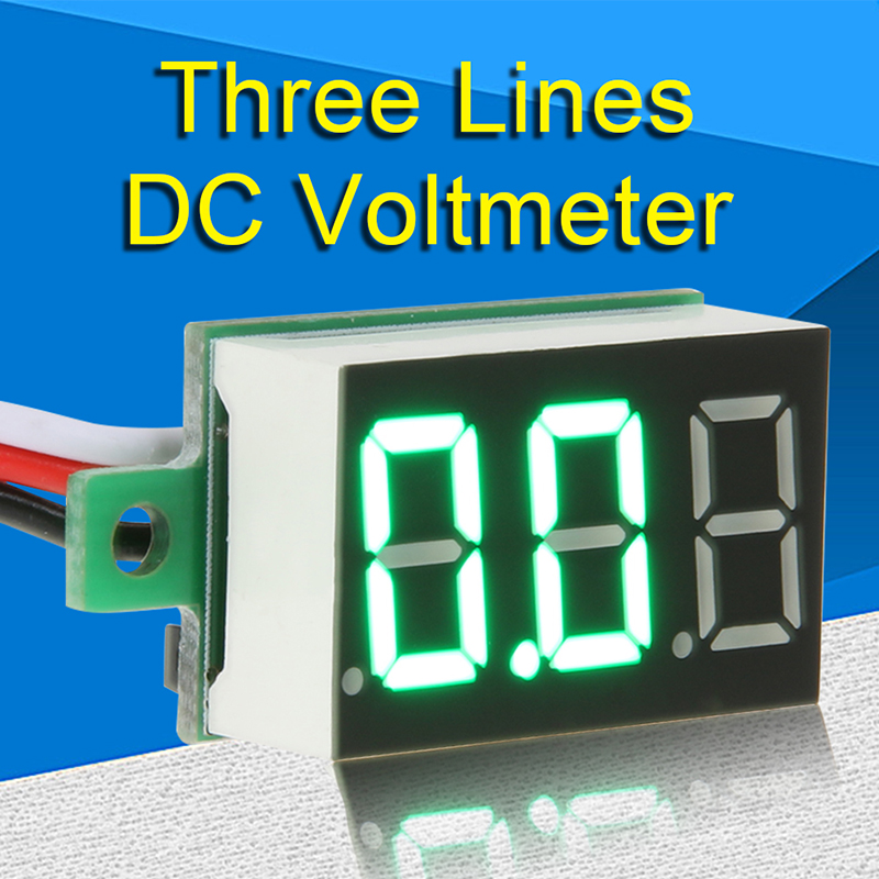 Dc 0-30V 0.36 inch3 hiển thị chữ số vôn kế mini kỹ thuật số LED Vôn kế cụ đỏ/xanh/Gree