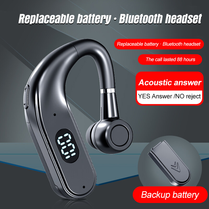 Tai Nghe Doanh Nhân Đơn Tai Nghe Không Dây 5.2 Tương Thích Bluetooth Pin Thay Thế X5 Với Màn Hình Kỹ Thuật Số Công Suất LED