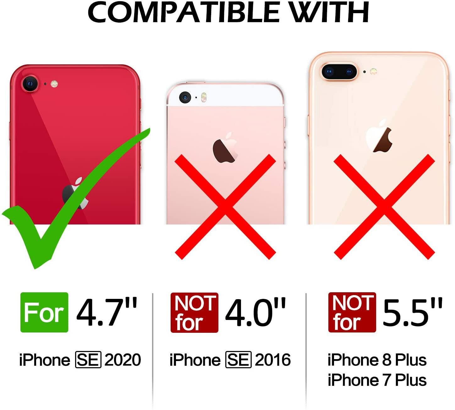 Ốp Bảo Vệ Màn Hình Cho iPhone SE 2020 / iPhone SE2 Ốp Trong Suốt 360 Độ [Trong Suốt] Ốp Bảo Vệ Toàn Bộ Mặt Trước Và Mặt Sau Bằng Silicon Và Nhựa Siêu Mỏng