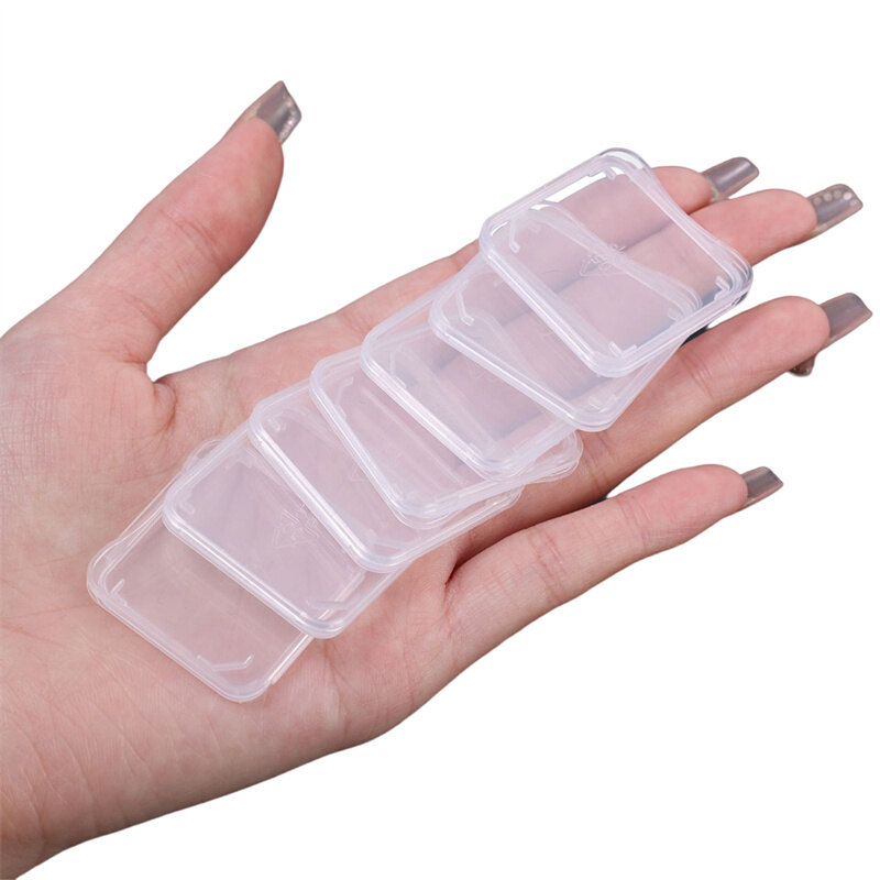 10/5/1Pcs Rõ Ràng Nhựa SD Thẻ Trường Hợp Chủ Box Micro SD TF Đầu Đọc Thẻ Lưu Trữ Hộp Trong Suốt Memery Thẻ Hộp Bảo Vệ