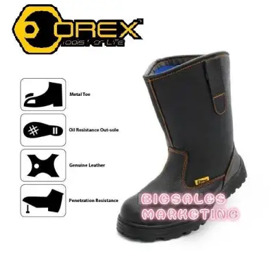 OREX #900 High-Cut Safety Boot Shoes With Steel Toe Cap & Mid Sole / Kasut Kerja