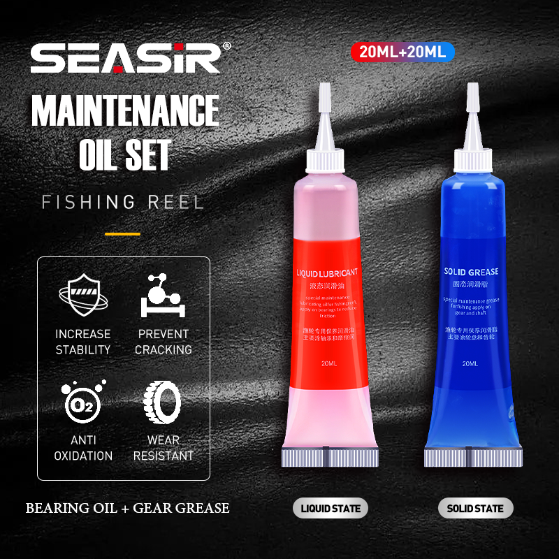 SEASIR Protective Grease + Lubricant Oil 2pcs For Fishing Reel