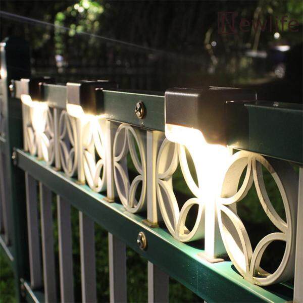 4x Đèn LED Sàn Năng Lượng Mặt Trời Đèn Hàng Rào Cầu Thang Sân Vườn Lối Đi Ngoài Trời Chống Nước