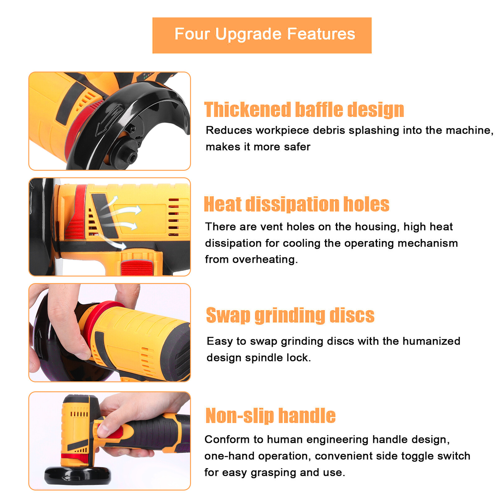 Smart Sensor 19500rpm Electric Grinding Machine Handheld Multifunctional Mini Grinder for Cutting Polishing Ceramic Tile Wood Stone Steel
