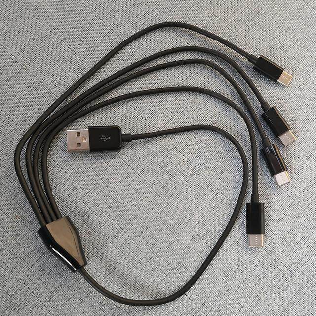 0.5m 4 port type c usb c to usb splitter multiple charging cable for smartphone tablet